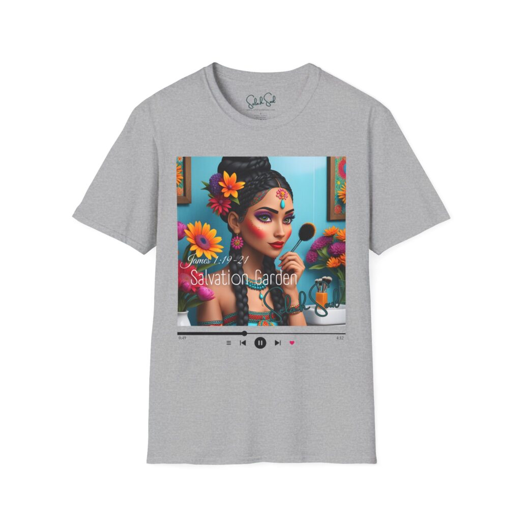 "Salvation Garden (James 1:19-21)" Music Cover Art Tee for Color Me James โ Selah Soul Graphic T-Shirt