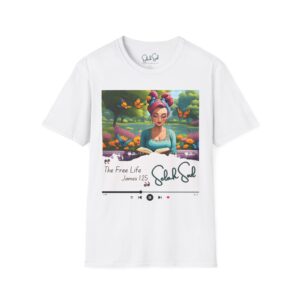 "The Free Life (James 1:25)" Music Cover Art Tee for Color Me James — Selah Soul Graphic T-Shirt