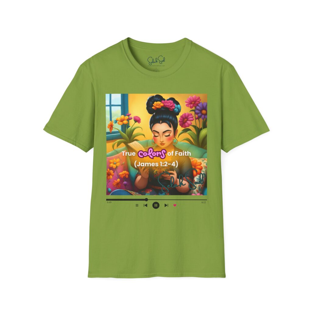 "True Colors of Faith (James 1:2-4)" Music Cover Art Tee for Color Me James — Selah Soul Graphic T-Shirt