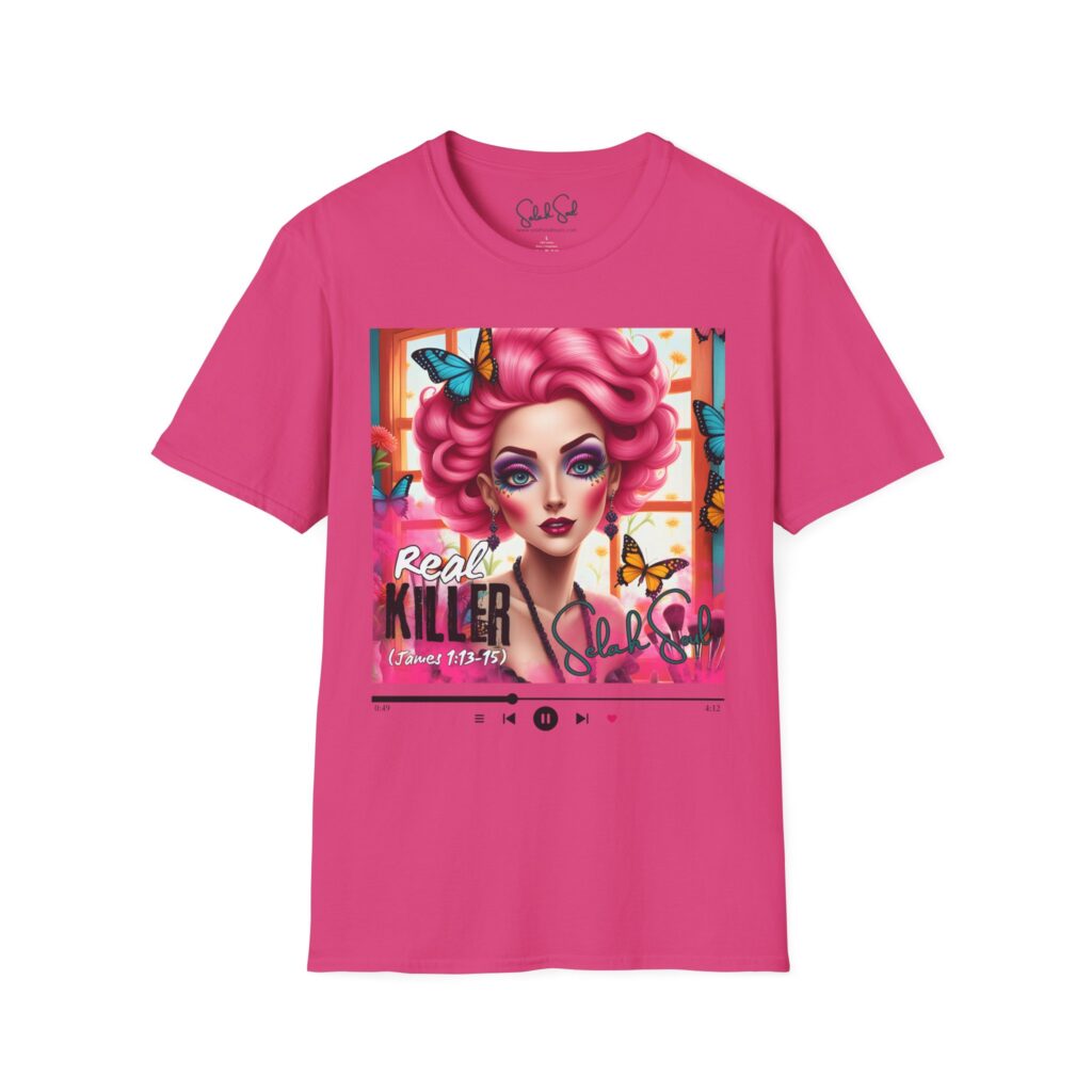 "Real Killer (James 1:13-15)" Music Cover Art Tee for Color Me James — Selah Soul Graphic T-Shirt